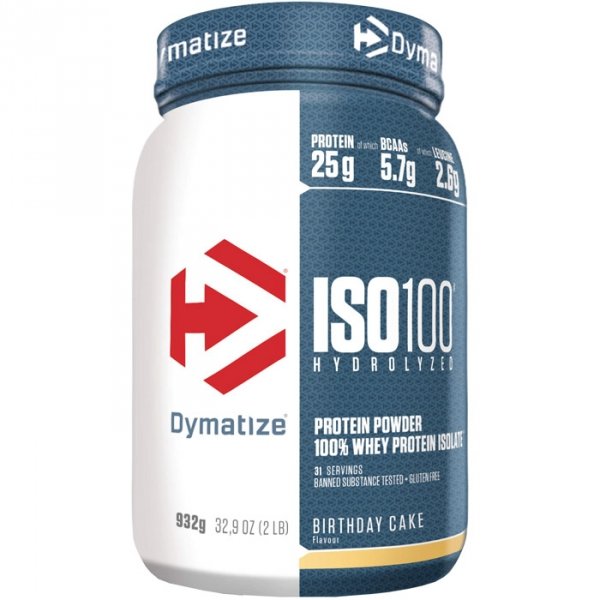 Dymatize ISO100 hydrolizat i izolat  białka serwatkowego (tort urodzinowy) - 932g