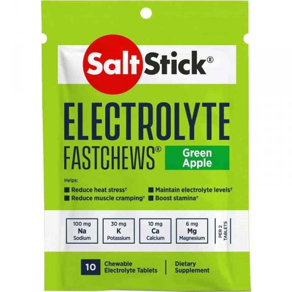 SaltStick Fastchews pastylki do ssania (zielone jabłko) - 10 szt.
