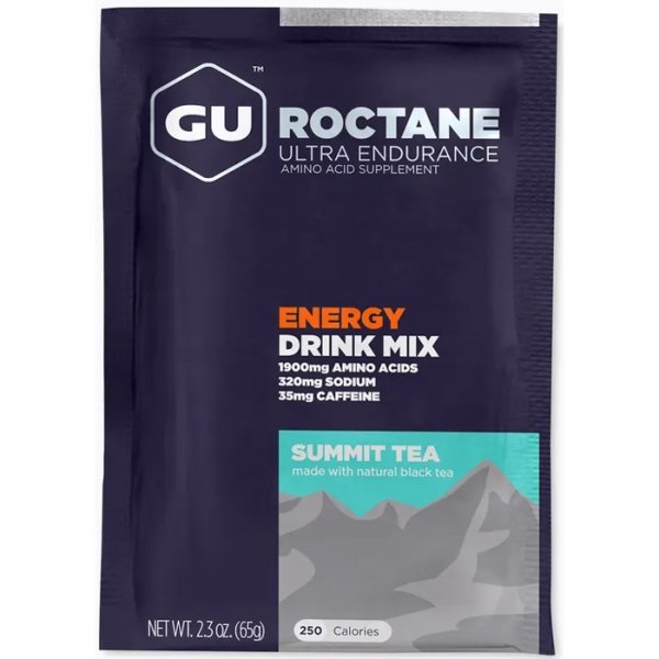 Gu Energy Roctane Energy Drink Mix napój węglowodanowy z kofeiną (Summit Tea) - 65g