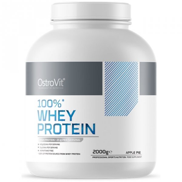 OstroVit 100% Whey Protein Koncentrat białka serwatkowego (masło orzechowe) - 2kg