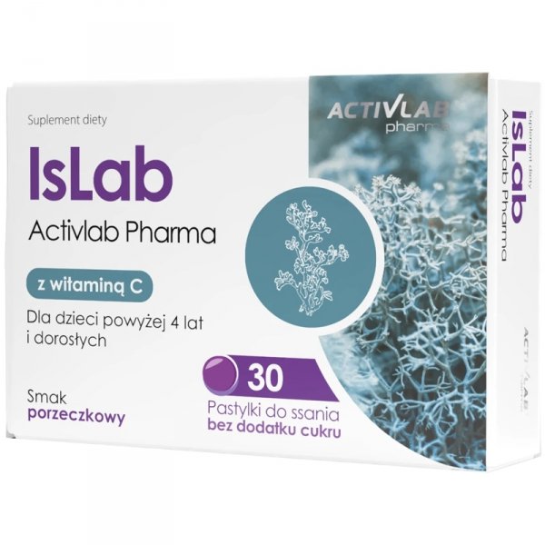 Activlab IsLAB pastylki na gardło (porzeczka) - 30 pastylek