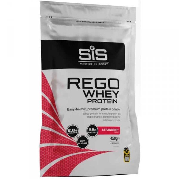 SiS Rego Whey Protein koncentrat białka serwatkowego (truskawka) - 450g