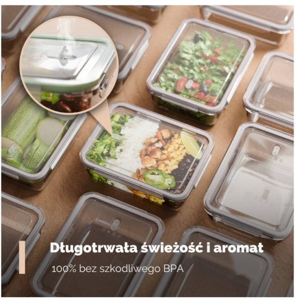 Szklane pojemniki do przechowywania żywności 2x Classbach C-FHD 4024 G