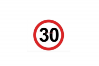 Naklejka- ograniczenie prędkości 30 km/h (048-00021) 