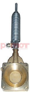 Zasuwa mosiężna kołnierz-gwint wewn. 4&quot; z siłownikiem hydraulicznym