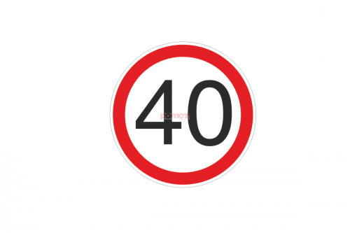 Naklejka- ograniczenie prędkości 40 km/h (048-00024)