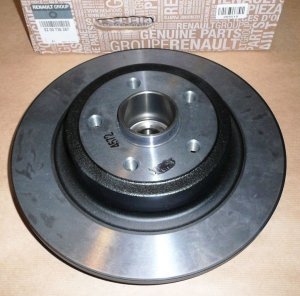 Original  Disque de frein Renault Clio III arrière ABS021pcs. non ventilé. , 8200736267