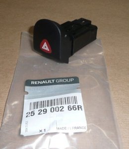 Original INTERRUPTEUR D'ÉCLAIRAGE D'URGENCE pour RENAULT KANGOO , 252900266R