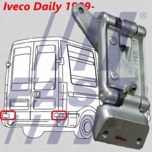 Charnière de porte arrière inférieure G/D Iveco Daily 2006 -, 3801999 , 500324294 , 504027553