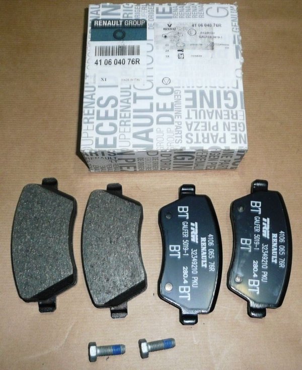 Plaquettes de frein avant d'origine pour Renault CAPTUR, CLIO III/IV, KANGOO, MODUS, Dacia LOGAN, DOKKER ,  410604076R