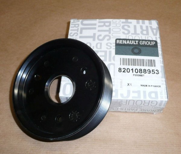 Original  Roue de la pompe de direction assistée Renault Master 32.5DCI à 3 vis 7PK 103x30mm en plastique , 8201088953