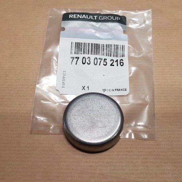 Original  BouchonOriginal  Bouchon de bloc moteur Renault Megane II, III 38mm , 7703075216 de bloc moteur Renault Megane II, III 38mm , 7703075216