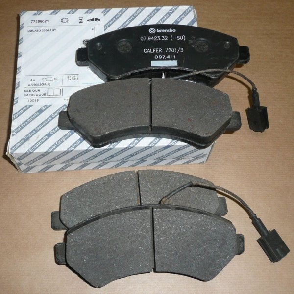 Plaquettes de frein Citroën Jumper, Peugeot BOXER 2006|} AVANT 2.2/3.0HDI 1.6 TONNES SYSTÈME DE FREINAGE BREMBO ,  1612433680