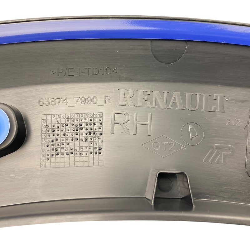 Pièce d'origine moulure d'aile droite pour Dacia Sandero II Logan II Stepway , 638747990R