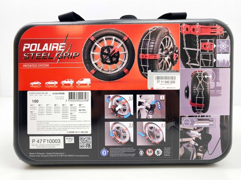 Chaînes à neige Polaire Steel Grip d’origine – Renault Kadjar , 7711940852