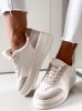 Sneakersy na wysokiej podeszwie SANTI BEIGE
