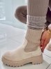 Botki z elastycznym ściągaczem WINTERS BEIGE