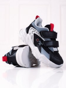 Sneakersy chłopięce Shelovet na grubej podeszwie czarne