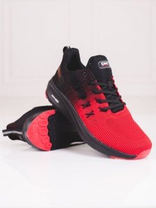 Czarno czerwone buty sportowe męskie DK