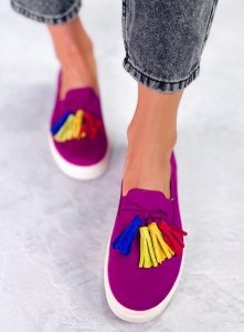 Trampki wiosenne z frędzlami SALMA  FUCHSIA