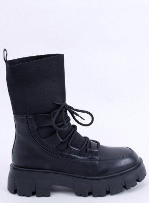 Botki z elastyczną cholewką THICKE BLACK