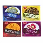 Zestaw Kadzidełek Stożkowych HEM (40 szt.) - Palo Santo, Opium, Mirra, Frankincense
