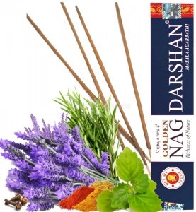 Kadzidełka Golden Nag 15g - Darshan
