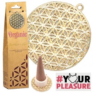 Organiczne Kadzidełka Stożkowe Arabian Oudh + Podstawa Ceramiczna