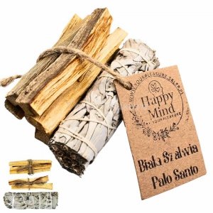 Zestaw naturalnych kadzideł Palo Santo 50g i Biała Szałwia
