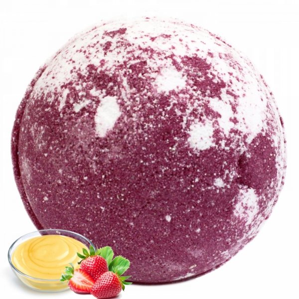 Kula do kąpieli 180g - Budyń truskawkowy