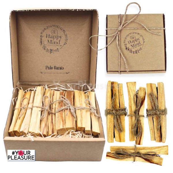 Naturalne drewienka Palo Santo Happy Mind 100g w ekologicznym opakowaniu 