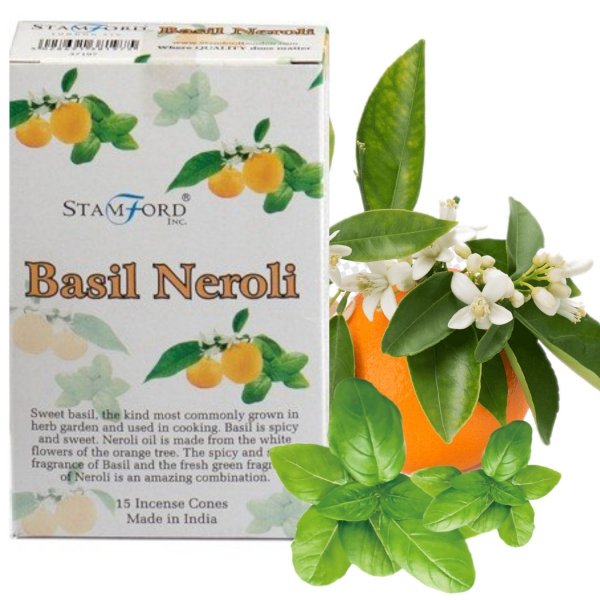 Naturalne kadzidełka stożkowe - Bazylia &amp; Neroli, Stamford