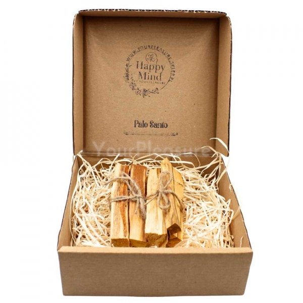 Naturalne kadzidło Palo Santo Happy Mind z Peru w ekologicznym opakowaniu