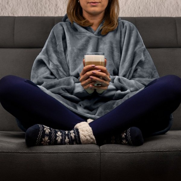 Bluzair SUPER MAMA - Bluza koc - Szary