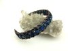 Męska bransoleta miedziana z kostkami lapis lazuli, obwód 18.5 cm, regulowany, waga 24 gramy, rękodzieło