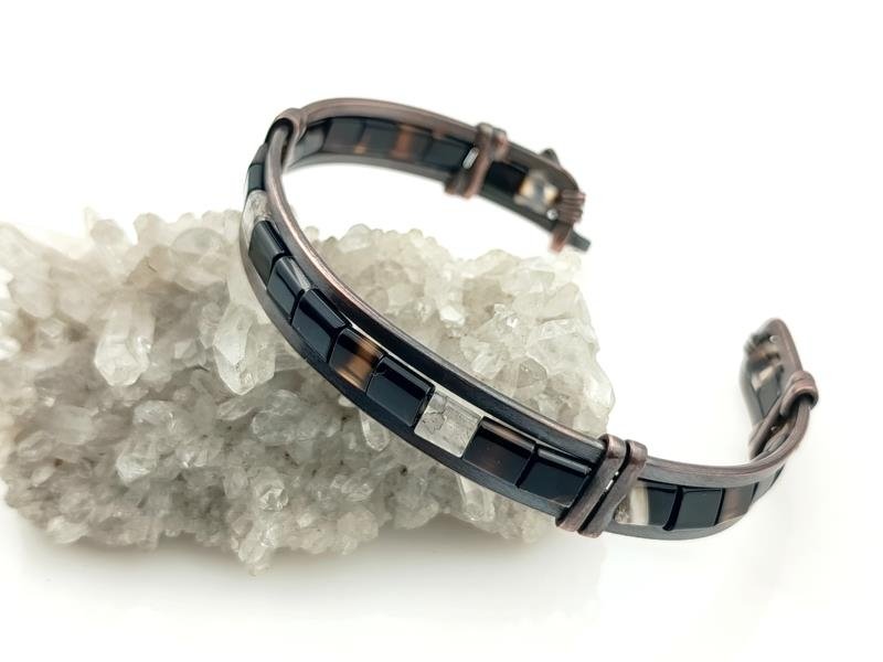 Bransoleta miedziana z agatem – kamieniem bogactwa, zdrowia i długowieczności