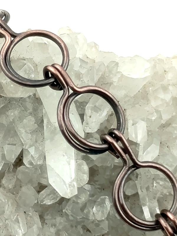 Ręcznie wykonany łańcuch z miedzi dla numerologicznej 1 i 3