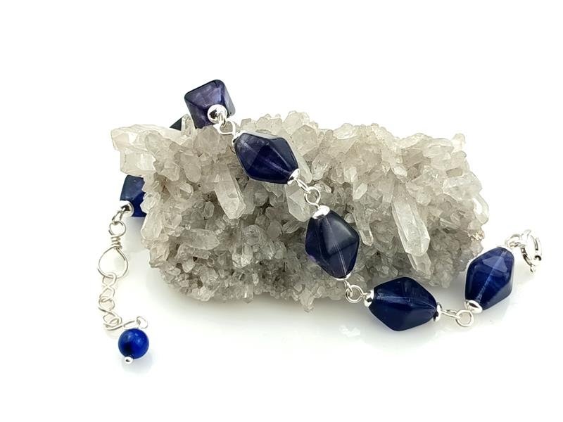 Bransoletka ze srebra z kamieniem uzdrawiającym i oczyszczającym - kwarcem