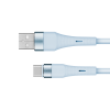 Kabel USB - USB typu C 1 m silikonowy niebieski Kruger&Matz Basic