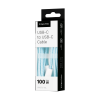 Kabel USB typu C - USB typu C 100 W 1 m niebieski Kruger&Matz Basic