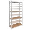Regał metalowy magazynowy 180x90x40 biały Rebel RB-1251W