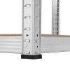 Regał metalowy magazynowy 180x90x40 srebrny Rebel RB-1251