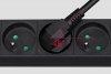 Przedłużacz sieciowy  Rebel czarny 5 gniazd z przełącznikiem, kabel 3m (1,5mm)
