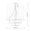 Żyrandol RIO 3 55/78/110 biały LED 3000K