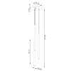 Lampa wisząca PASTELO 3P beżowa