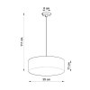 Lampa wisząca ARENA 35 szara