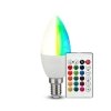 Żarówka LED V-TAC 4,8W E14 Świeczka Pilot VT-2214-N-1 RGB+4000K 320lm