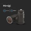 Samochodowa Ładowarka do zapalniczki V-TAC USB 12-24V 18W + USB-C 20W VT-5318