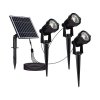 Oprawa Gruntowa Ogrodowa Wbijana LED V-TAC Solarna Zestaw 3x1.2W IP65 VT-11032 3000K 50lm 3 Lata Gwarancji