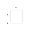 Ramka 63mm do panelu LED 60x60 klik czarna Kobi